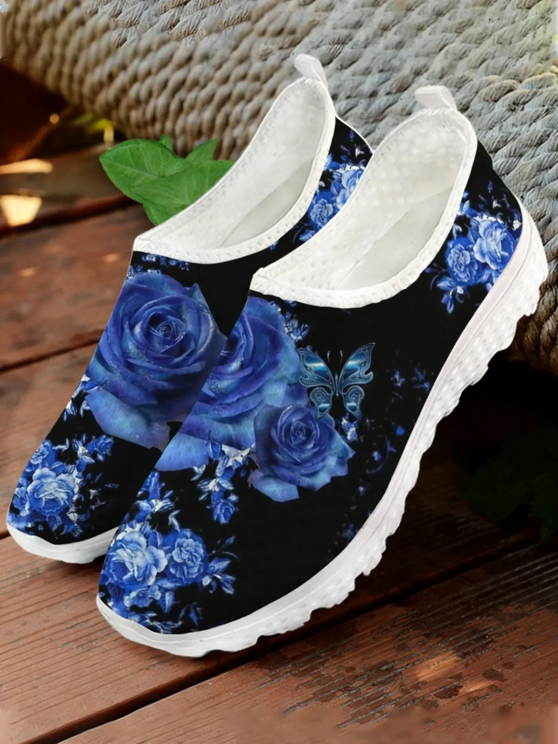 

Элитные кроссовки с принтом розы и сетчатым верхом, высококачественные, для женщин, мужчин и подростков, повседневные, модные, на заказ, теннисные, на плоской подошве