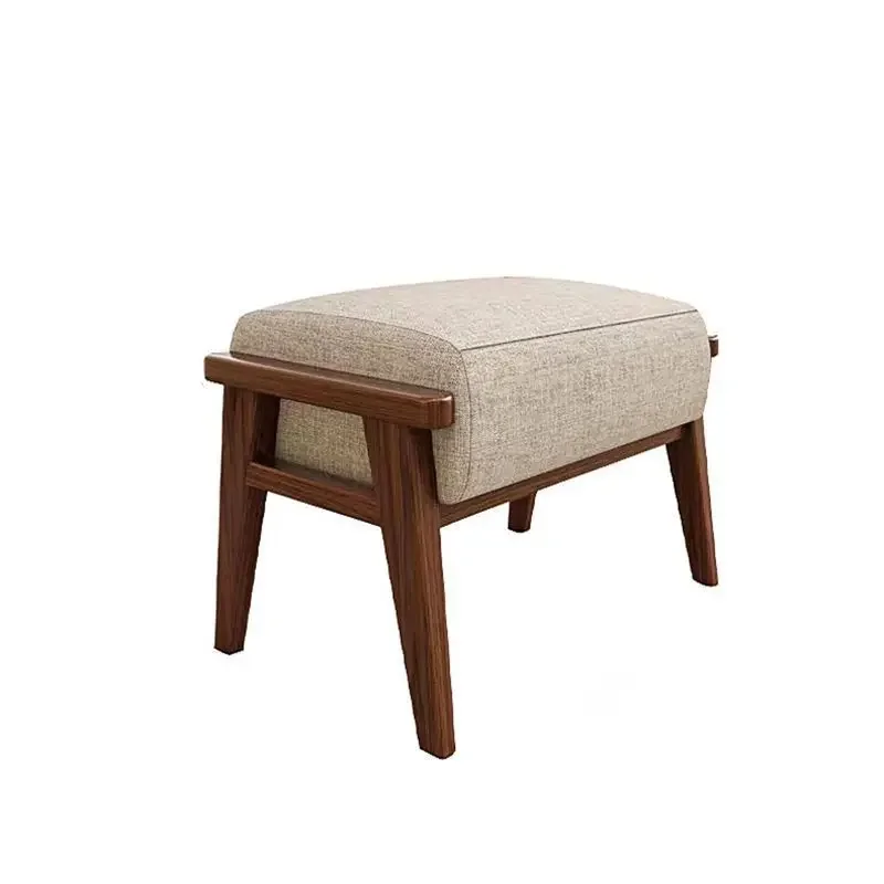 

New Chinese pedal stool solid wood small bench soft bag universal sofa leg support living room door