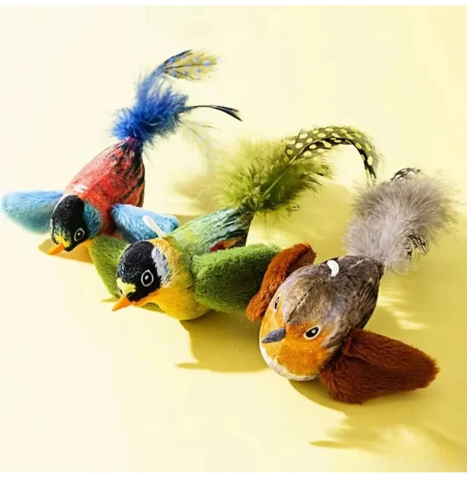 

Cat Toys For Indoor Cats Interactive Cat Toy Realistic Bird Sound Cat Toy Plush Cat Toy Catnip Cat Toy for Cats Kitten Toy