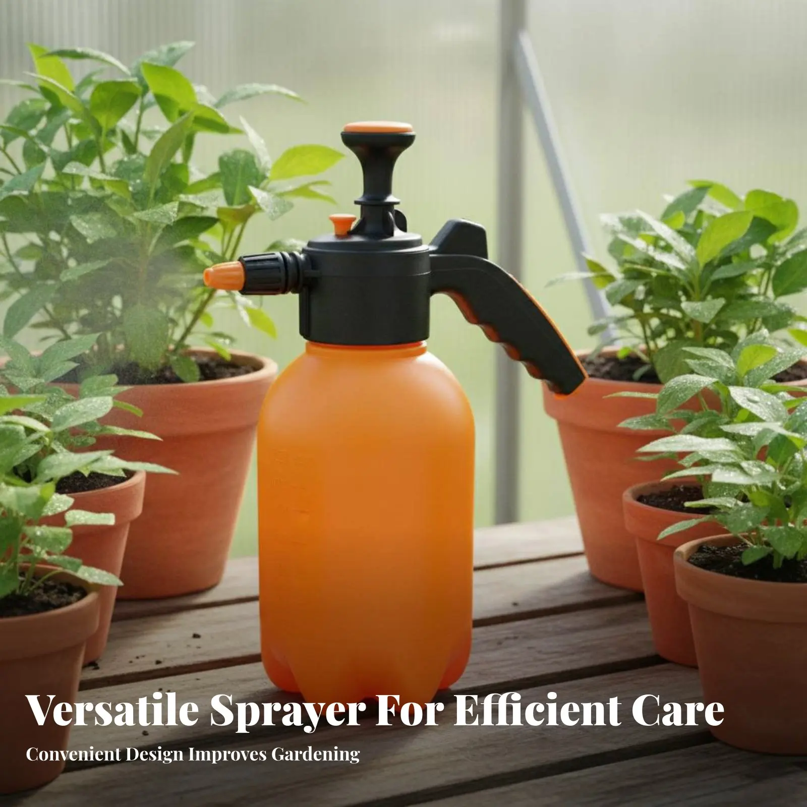 2L Pump Applicator Measurement Markings Handheld Pressure Applicator Gardening Equipment Continuous Spray Lock for Homeowners