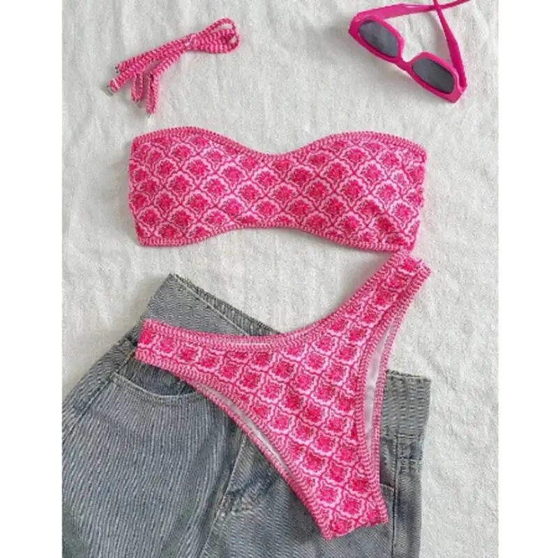 

Summer Sexy Bikinis Print Women Swimwear Female Swimsuit For Swim Wear Bathing Suits Brazilian Bikini Set Beachwear Pool Bather