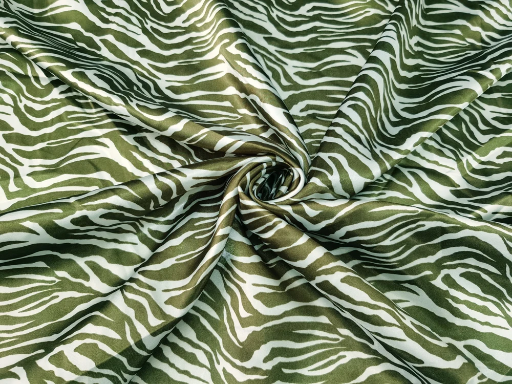 1 Meter x 1,48 Meter gestreifter Zebra-Satin-Druckstoff, weiches Futter – Detail 16