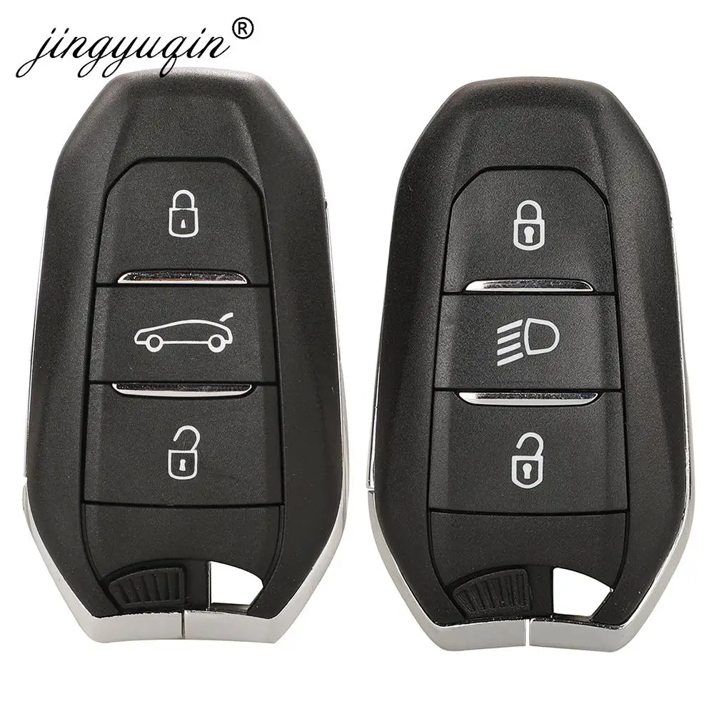 jinyuqin Car Remote Key Shell for Peugeot 308 308S 408 3008 4008 5008 508 Fit Citroen C3 C4 DS 3 Buttons Key Case Replacement