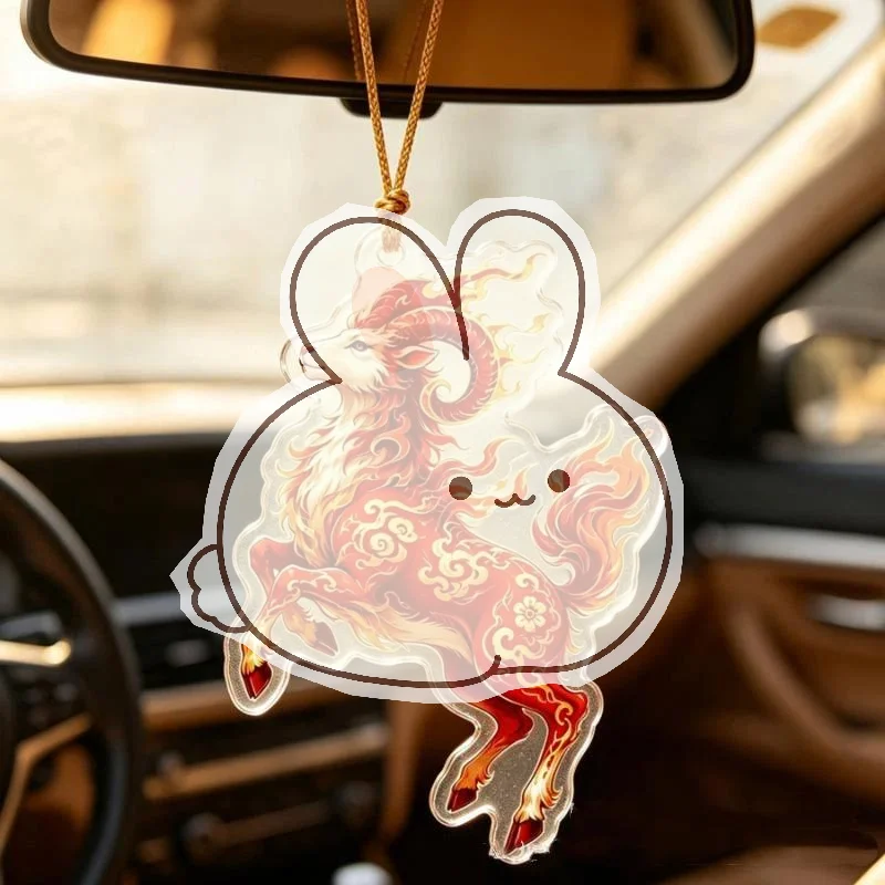 2D Acrylic Goat Hanging Ornament Spring Festival Souvenir Unique Design for Home New Year Party Decoration
