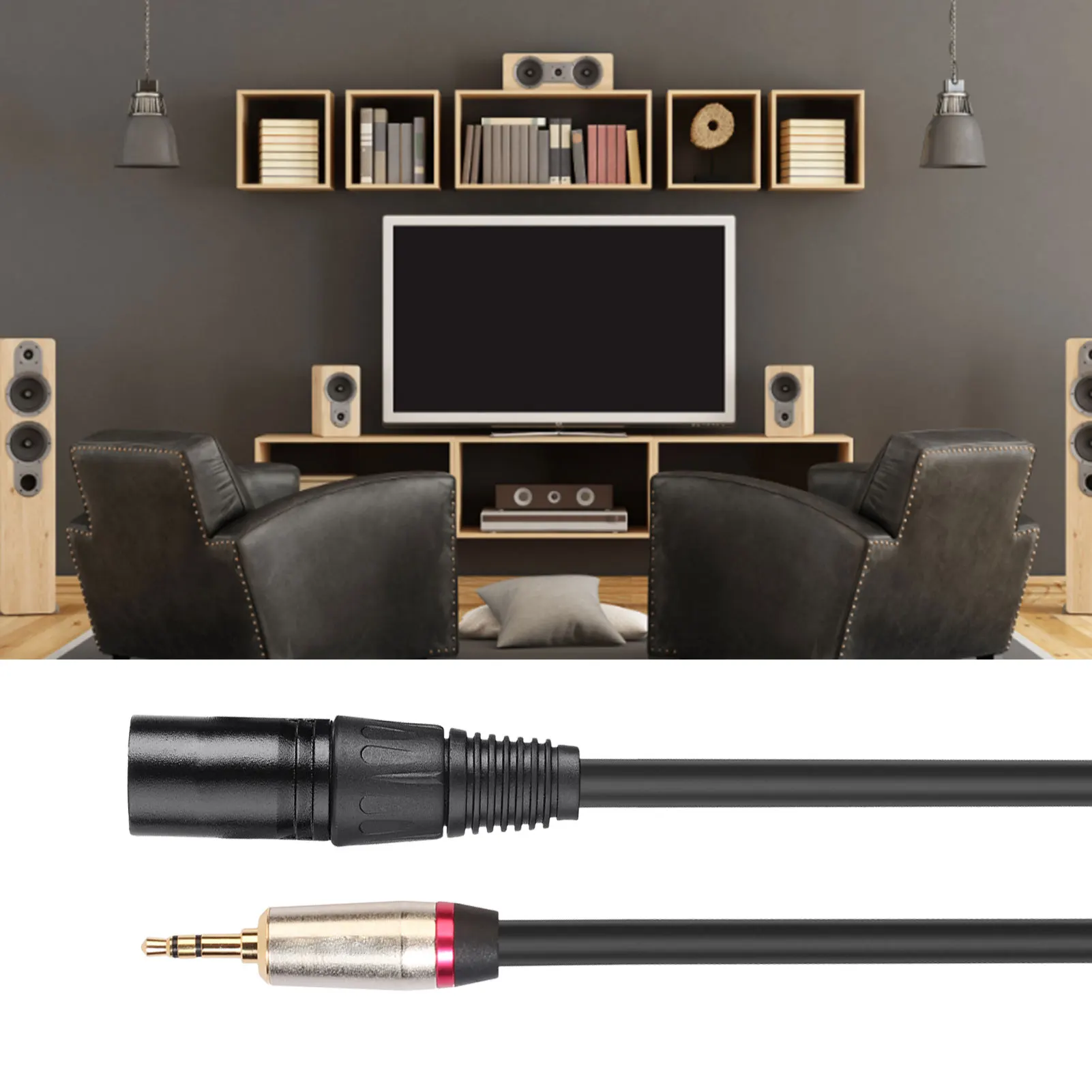 3.5mm na kabel XLR 0.3m, 3 gniazdo wtykowe na XLR, męska wtyczka Stereo 3.5 na XLR, konwerter męski, Adapter Audio, trwałe złącze mikrofonu