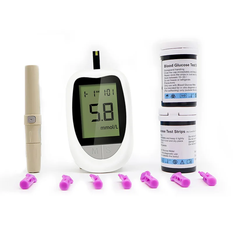 Ajc Glucometer Medische Bloedglucosemeter Diabetes Bloedsuiker Testkit Met 50 Stuks Glucosetest Strips 50 Stuks Lancetten