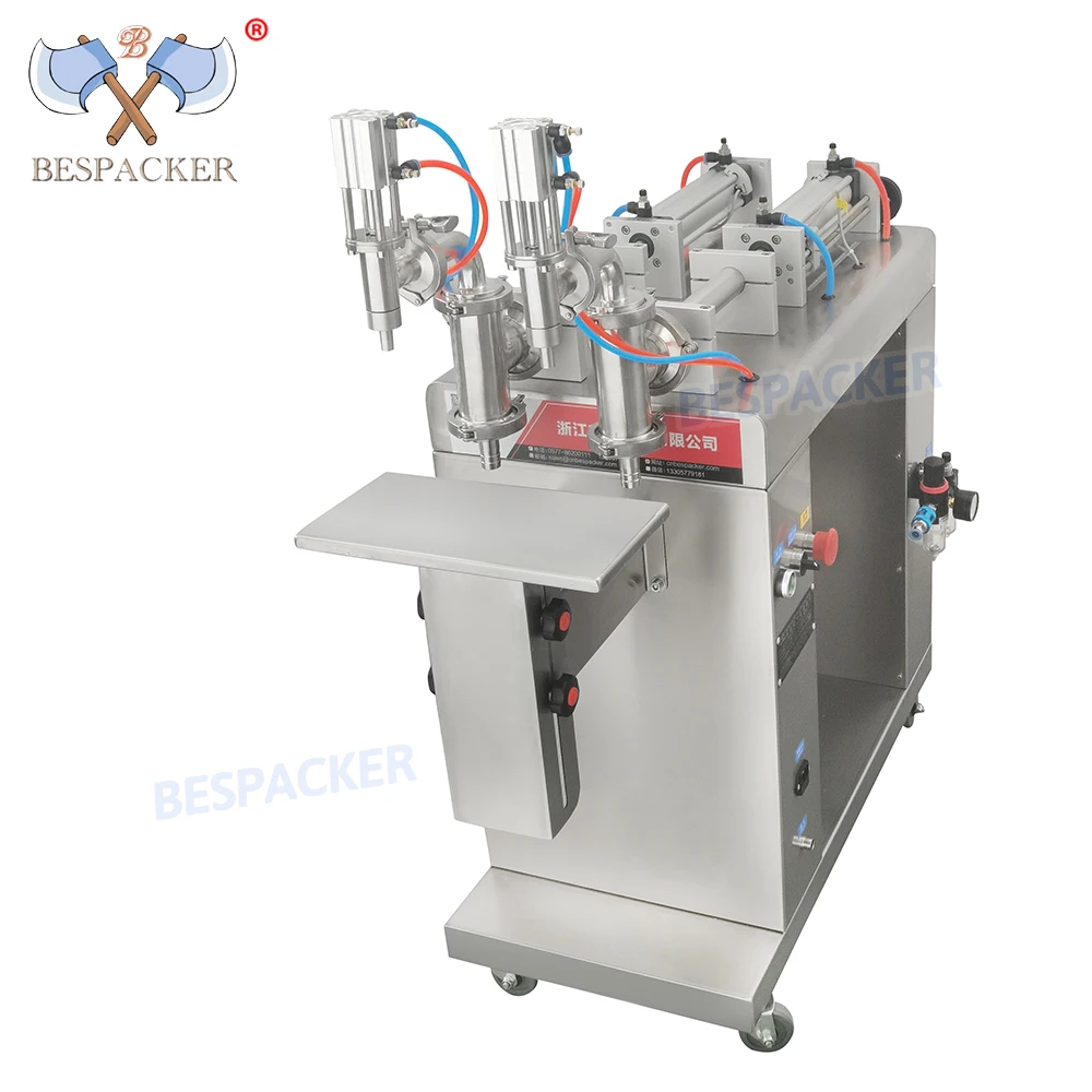 Y2WLD-1000 فوور الدائمة 2 رؤساء ماكينة حشو السائل عصير الفاكهة المياه المعدنية التلقائي