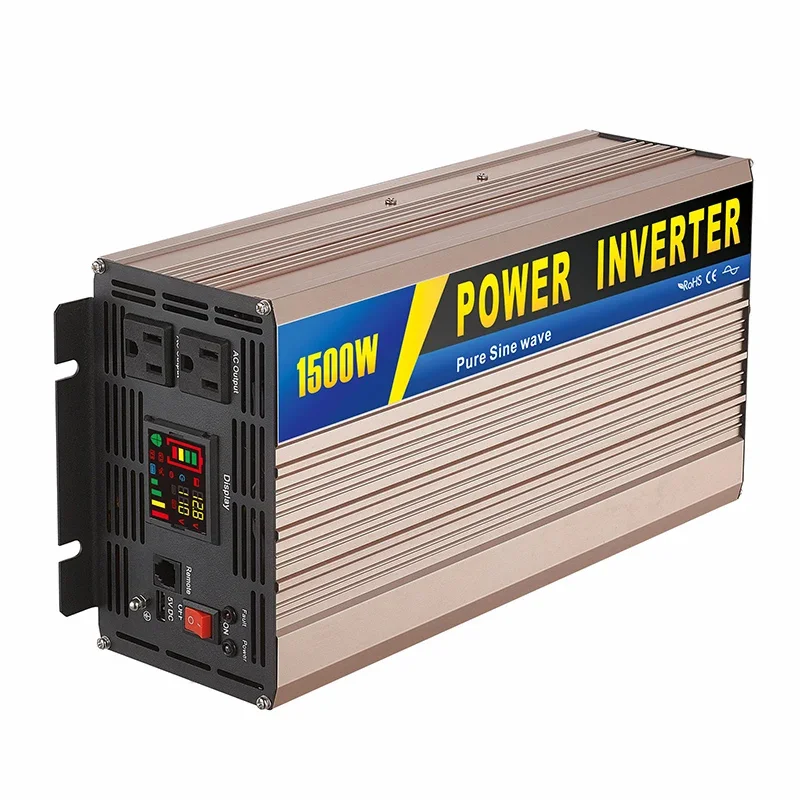 

JIANGTEK PS-1500 Inverter 1500w 12v 24v 48v Pure Sine Wave Inverter DC to AC Power Inverter