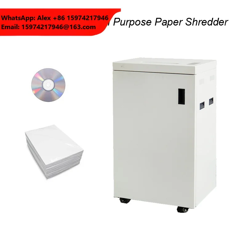 High Efficiency Cross-Cut Waste A4 Paper & CD Shredder Machine With Electricity For Office