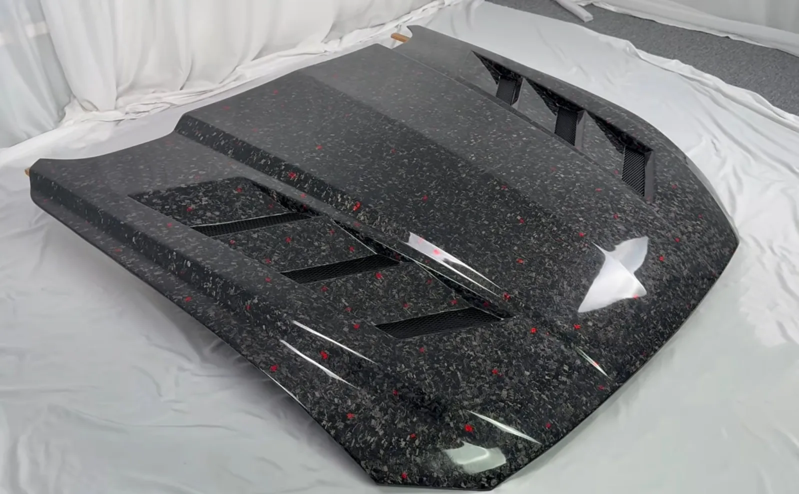 Carbon Fiber Forged Hood for Ford Mustang 2015-24 Modification High Performance Customized Automobile Part lighter