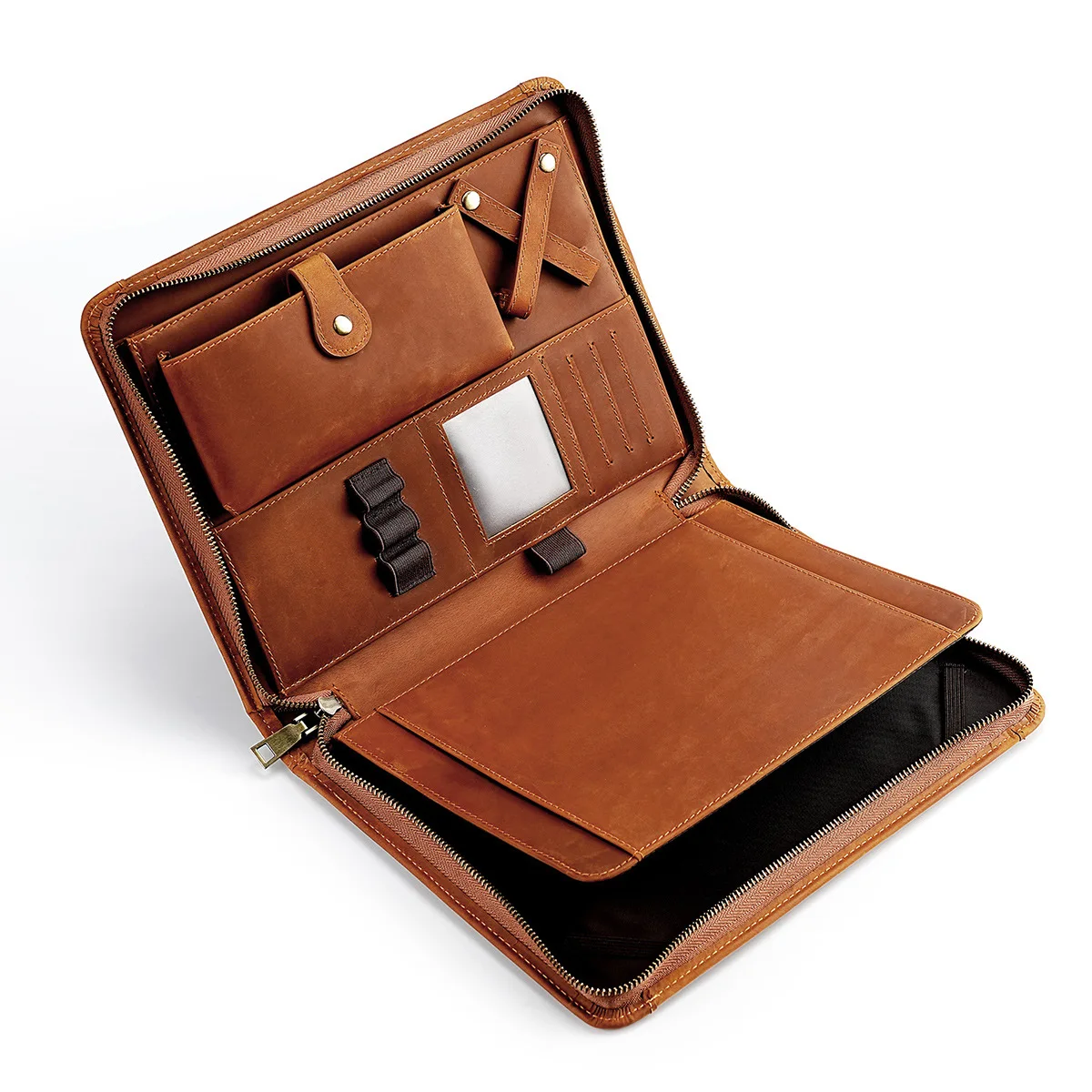 Suitable for Apple Pro10.5Ipad Genuine Leather Cosmetics Bag Hand Tablet Bag iPad 9.7inch Protective Cover