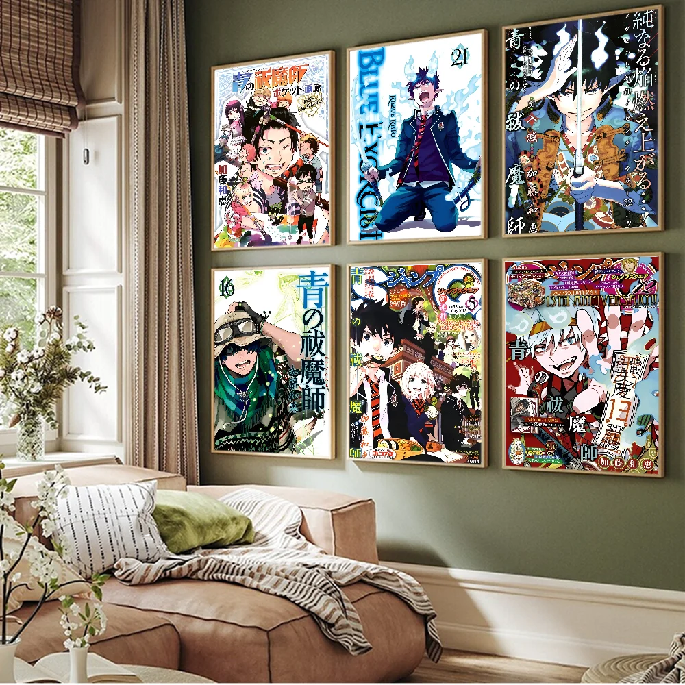 Blue Exorcist  Classic Movie Posters HD Quality Poster Wall Art Painting Study Nordic Home Decor