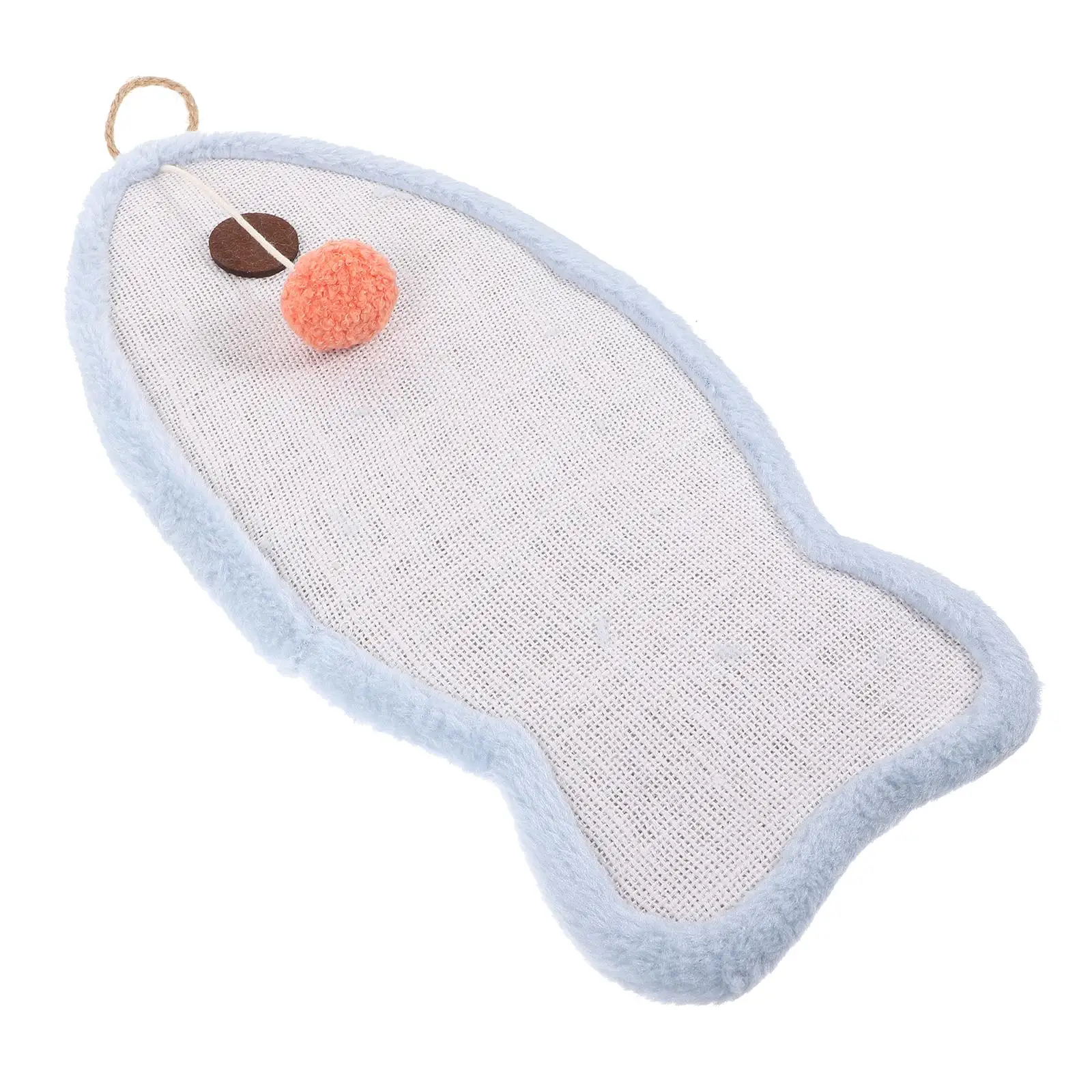 

Cat Scratching Pad Sisal Non-slip Hanging Toys Flannel Whale Blue Durable Kitten Scratch Mat Large Area Furniture Protection
