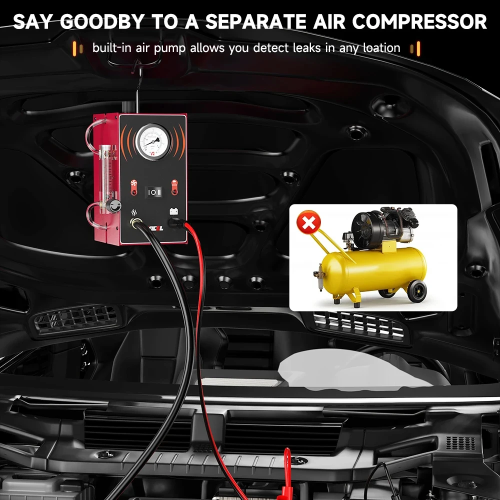 2024 ANCEL S300 Car Smoke Leak Test Turbo 12V with Air Pump EVAP Leakage Locator Oil Smoke Pipe Generator for Car Motorcycle