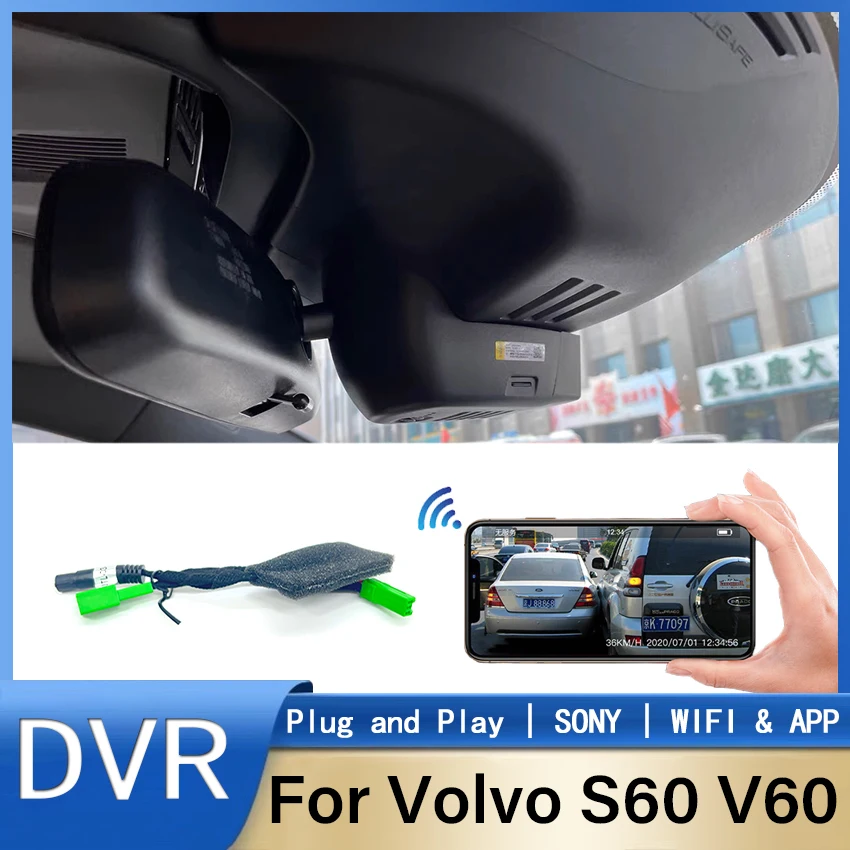 

New! Car DVR Wifi Video Recorder UHD 4K Dash Cam Camera For Volvo S60 V60 2018 2019 2020 2021 2022 2023 2024 Control Phone APP