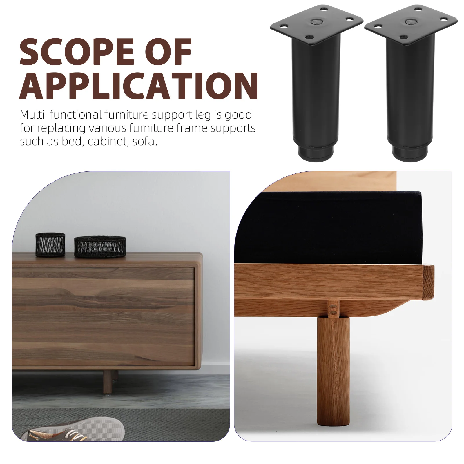 

4Pcs Adjustable Furniture Legs Easy Install Sofa Dresser Table Cabinet Replacement Heavy Duty Feet Furniture Legs
