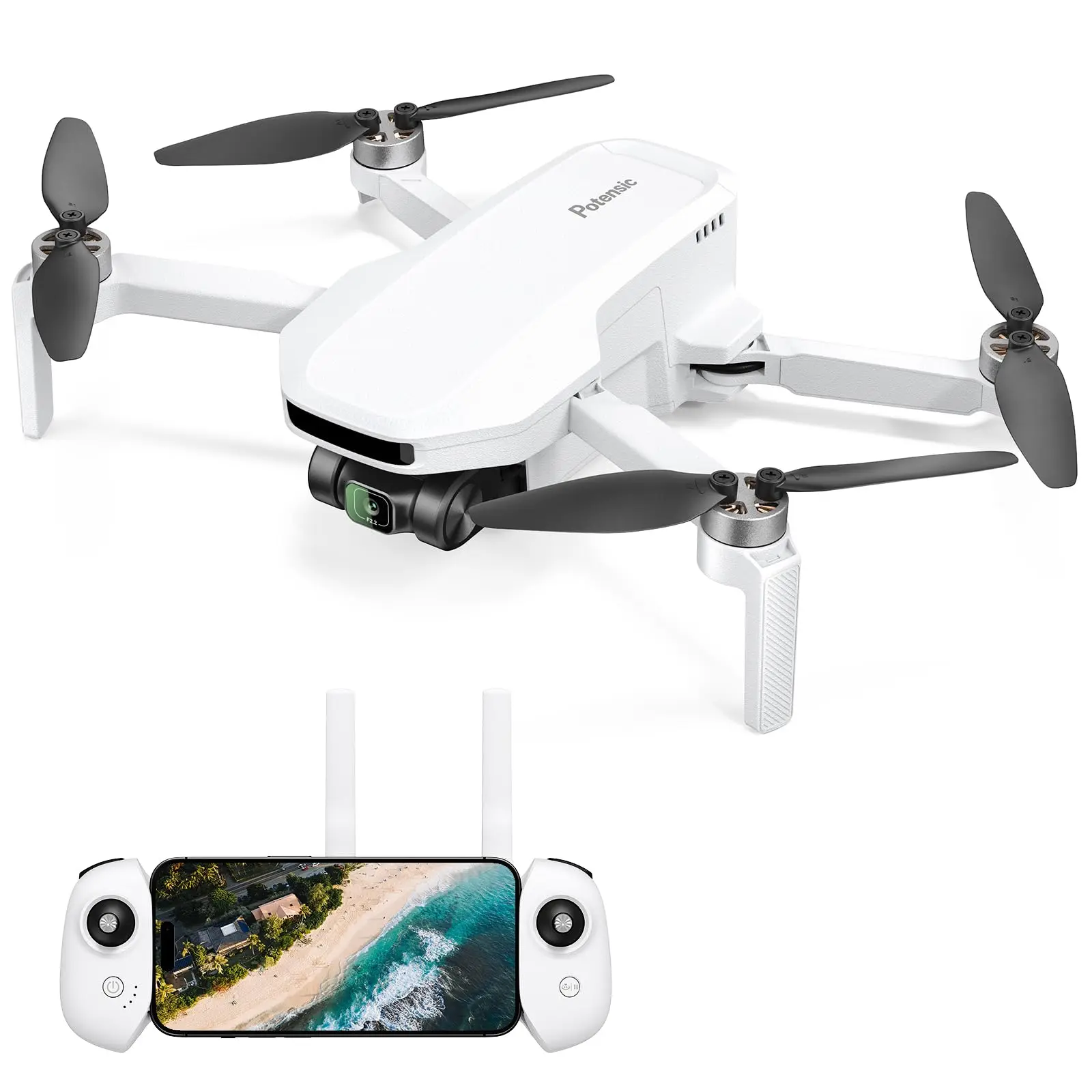 

Potensic ATOM LT Single Axis Gimbal 2.5K Camera EIS GPS Drones Under 249g Max 4-KM for Adults and Beginners