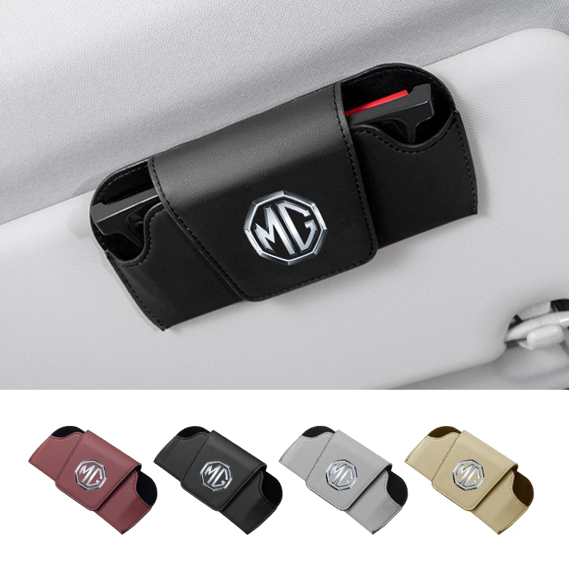 Car Sun Visor Glasses Box Universal Eyeglasses Organizer Clip Bag For Morris Garages MG 6 3 5 7 TF ZR ZS HS RX8 350 550 Gundam