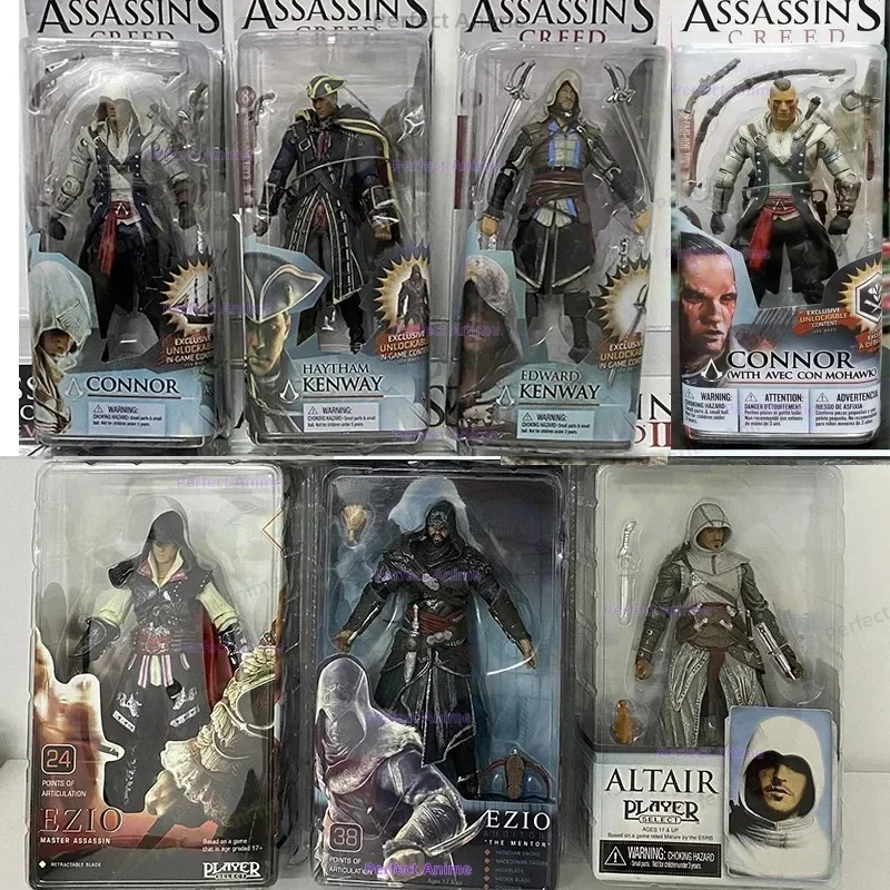 Original Ezio Altair Series 4 Connor Haytham Edward Kenway Mohawk Action Figure 15cm