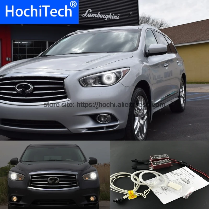 

Для Nissan Infiniti JX35 2011 2012 2013, HochiTech, отличный комплект CCFL с ангельскими глазами, ультра яркая фара, освещение