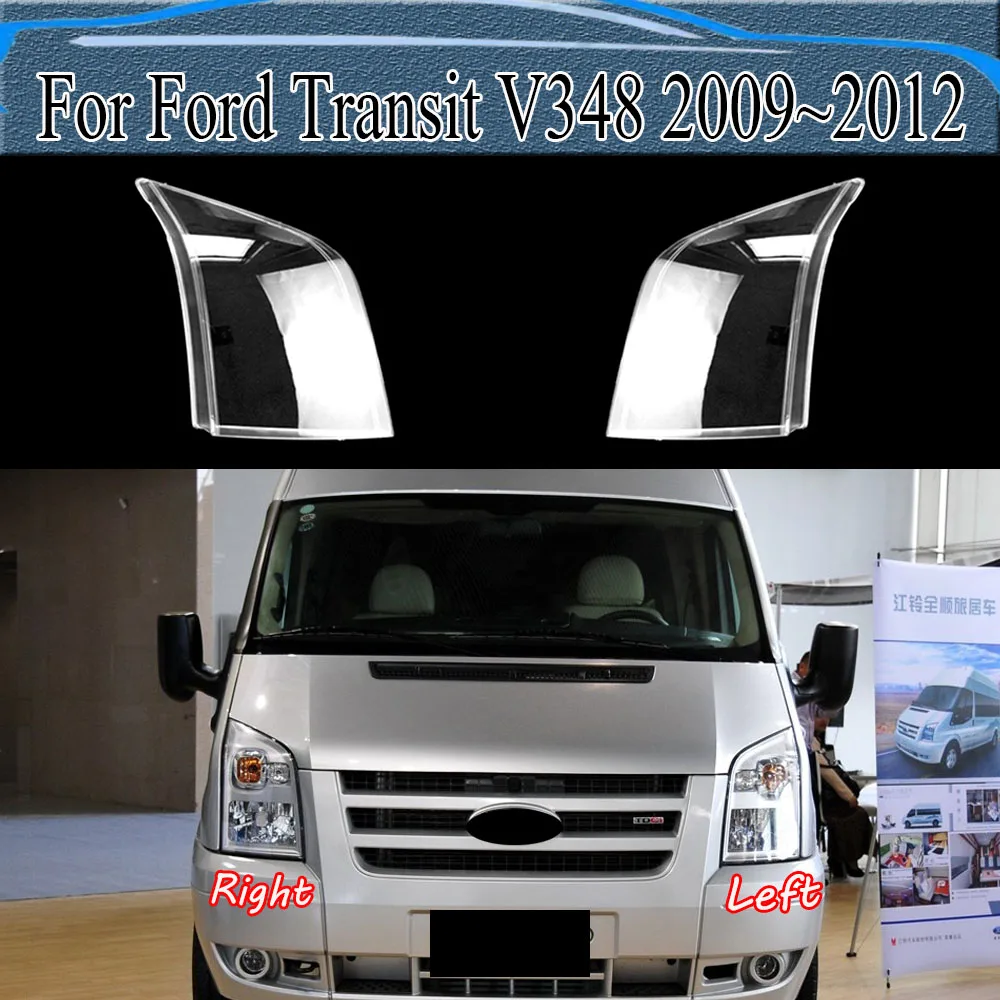 

For Ford Transit V348 2009 ~2012 Headlamp Cover Transparent Lamp Headlight Shell Lens Plexiglass Replace The Original Lampshade