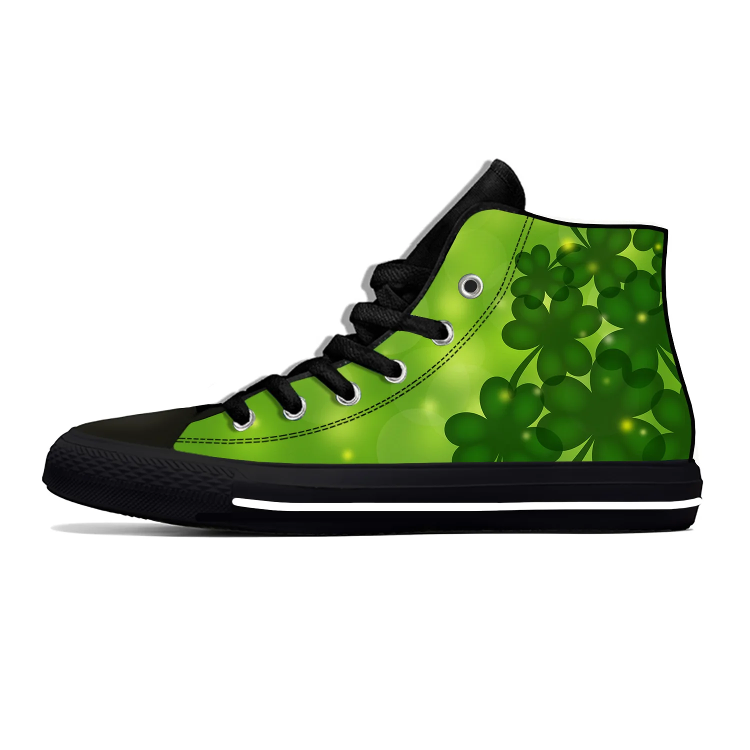 Saint St Patricks Day Shamrock Ireland Irish Cool Casual Cloth Shoes High Top Lightweight Breathable 3D Print Men Women Sneakers