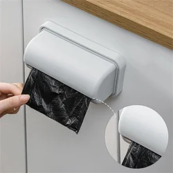 1pc Toilet Garbage Bag Storage Box Without Punching, Simple Wall Mounted Collector, Kitchen Pull-out Sorting Garbage Box