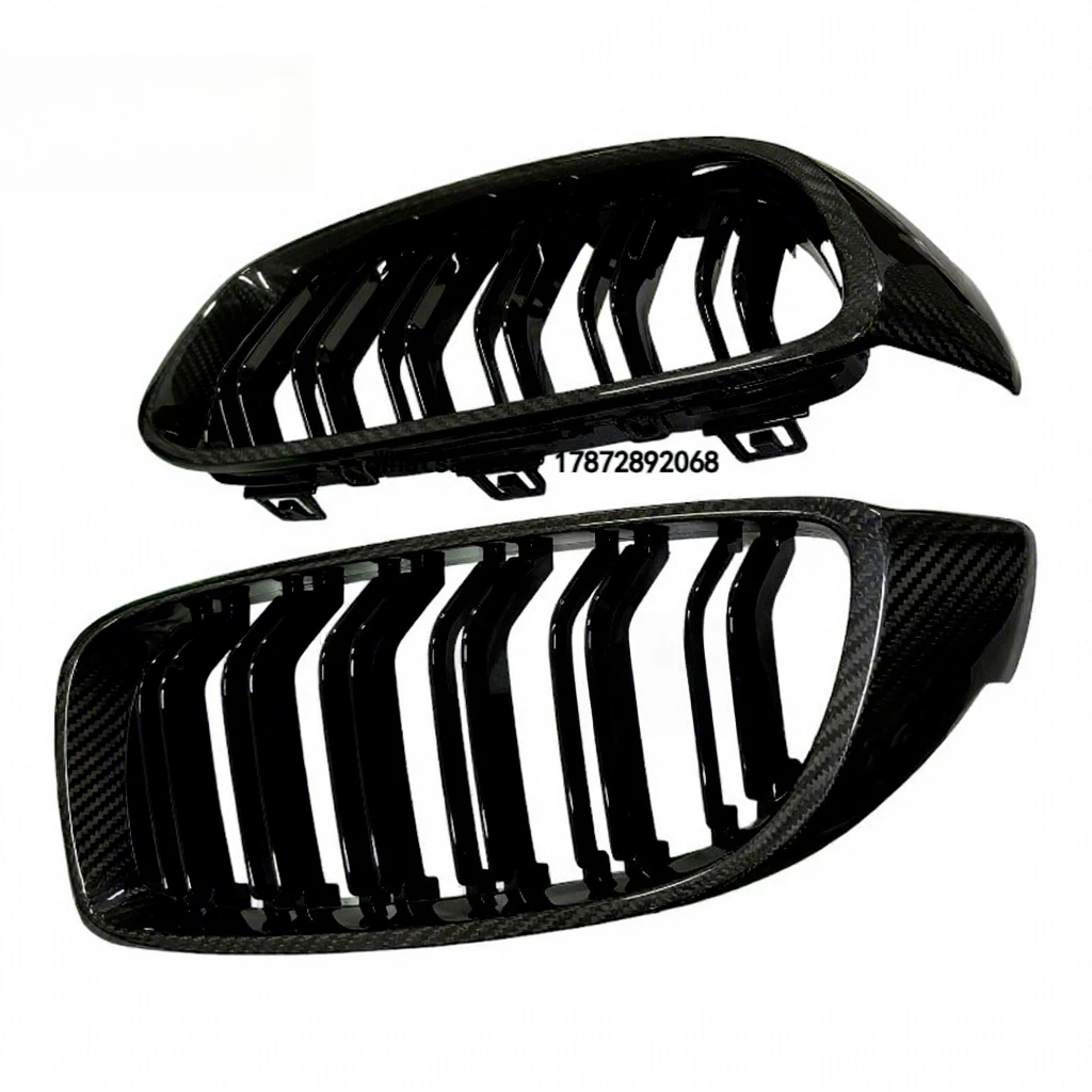 

Racing Glossy Black Clear Coated Carbon Fiber Body Kit Front Grille for M3 M4 F80 F82 F83 2014-2018 100% Tested