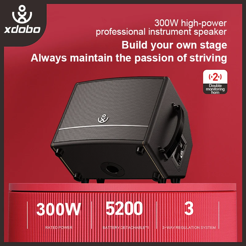 XDOBO Professional Audio 300W FM Sound System Outdoor Speakers Concert/Live Sound/Stage/Party Artist Speakers