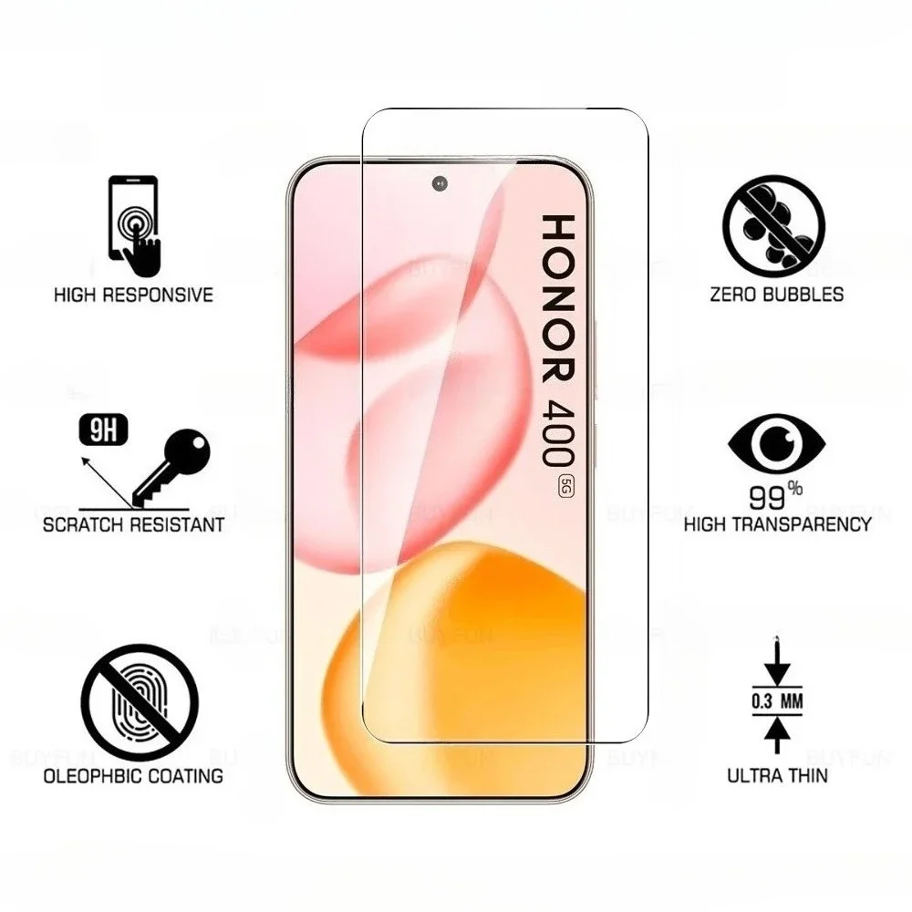 4 in 1 Protective Glass for Honor 400 Tempered Glass Honor400 Lite Global Screen Protector Honor400Lite 400 Pro 5G HD Lens Film