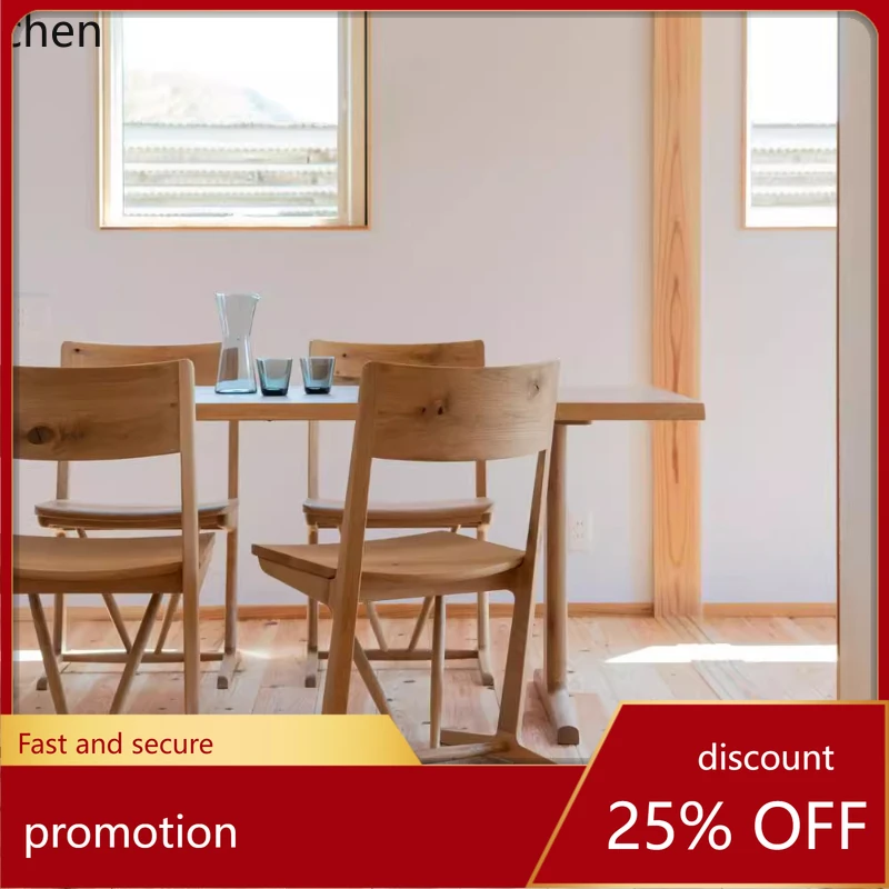 

HT creates space solid wood chair desk dining table chair household simple small apartment dining table chair study backrest