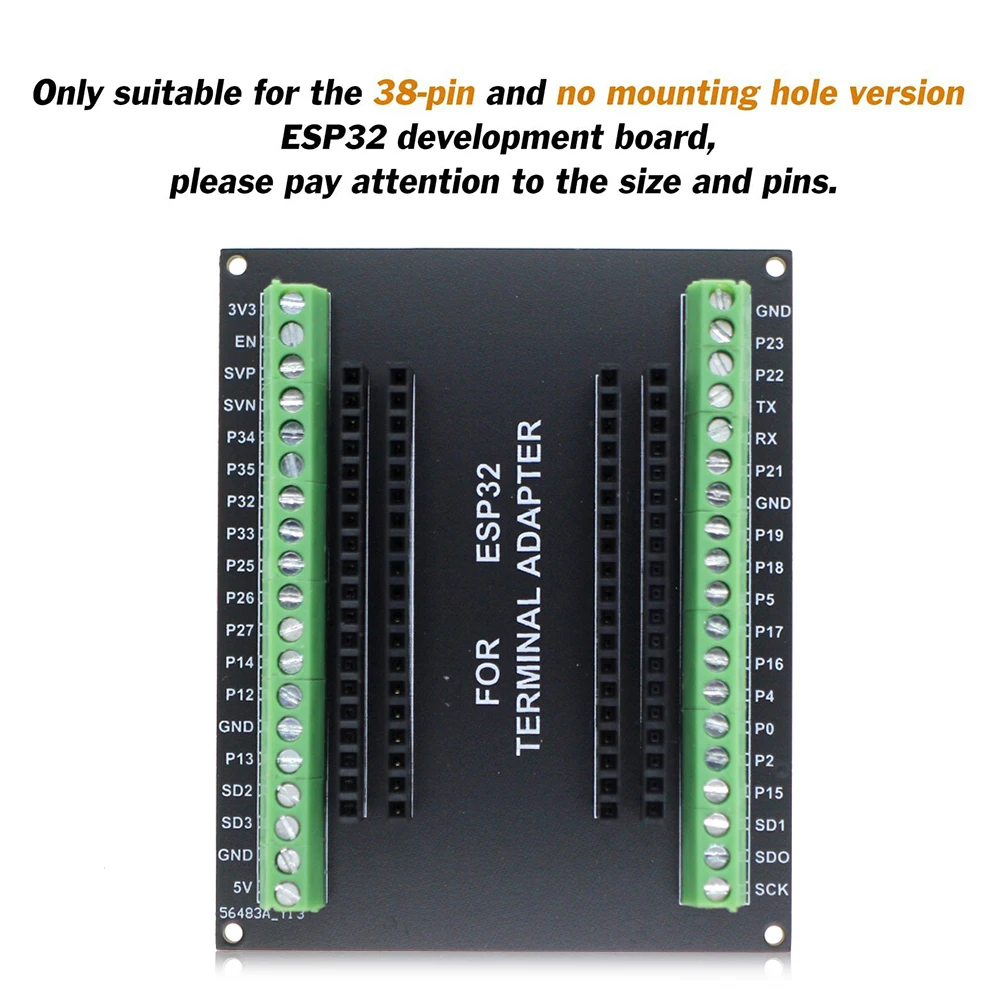 ESP32 Expansion Board MICRO USB Interface NodeMCU-32S Lua 38Pin Low Power Consumption GPIO Expansion Board Bluetooth-compatible