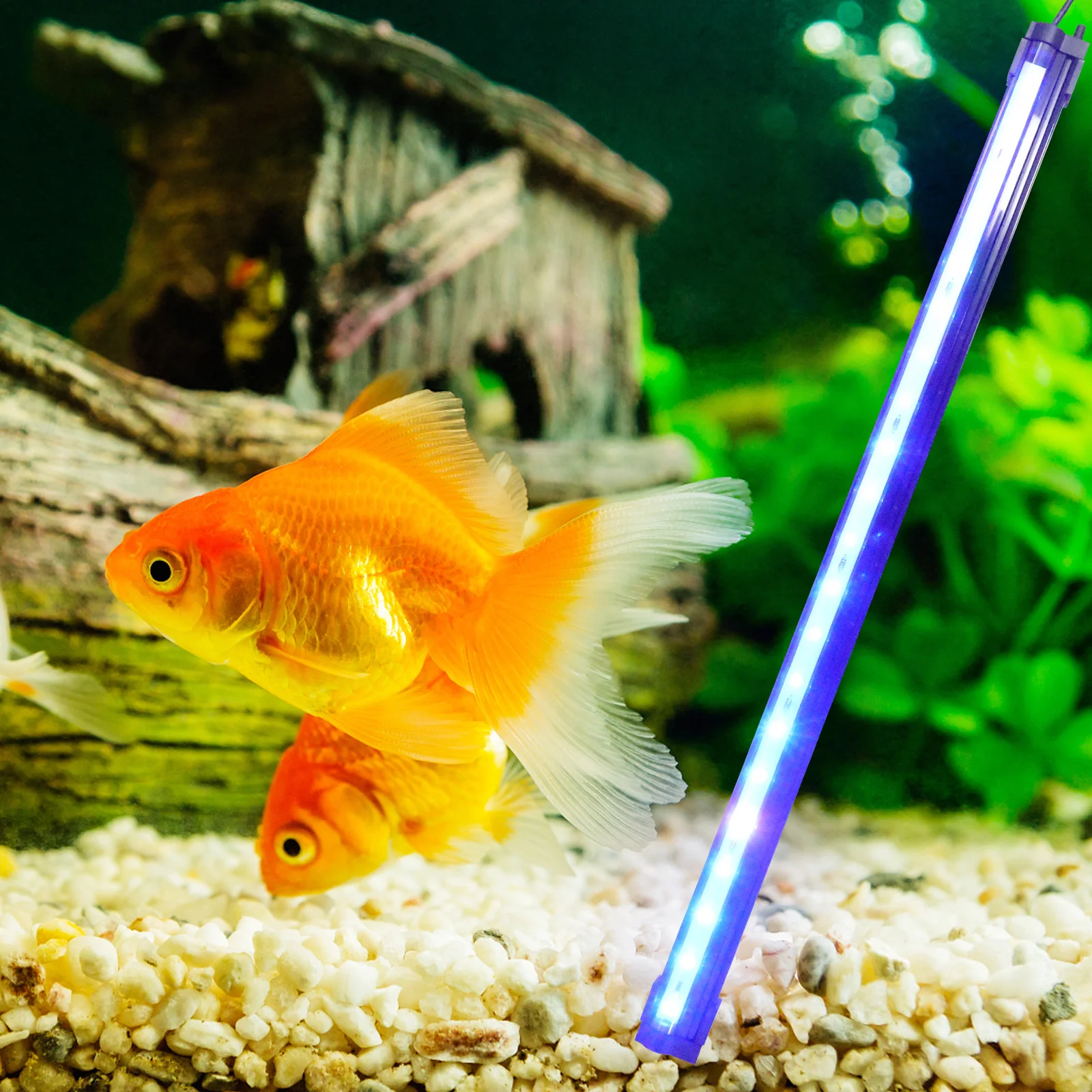 

7 Colors Led Aquarium Light Fish Tank Color Changing Bubble Lamp With Us Plug Saving Durable Long Life Strong