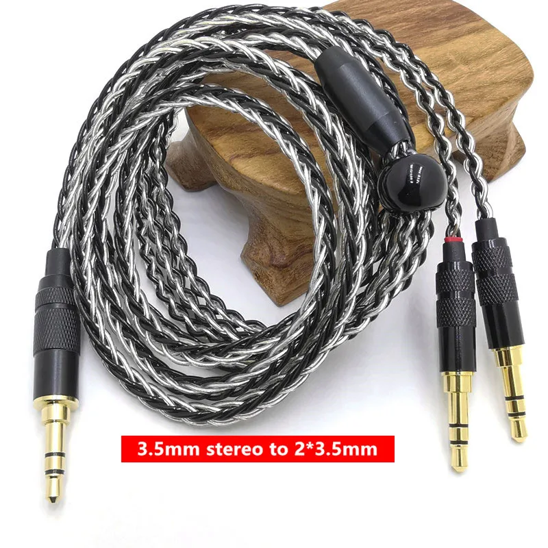 8 コア HE400SE ケーブル 3.5/2.5/4.4mm プラグ - 2* 3.5mm プラグ
