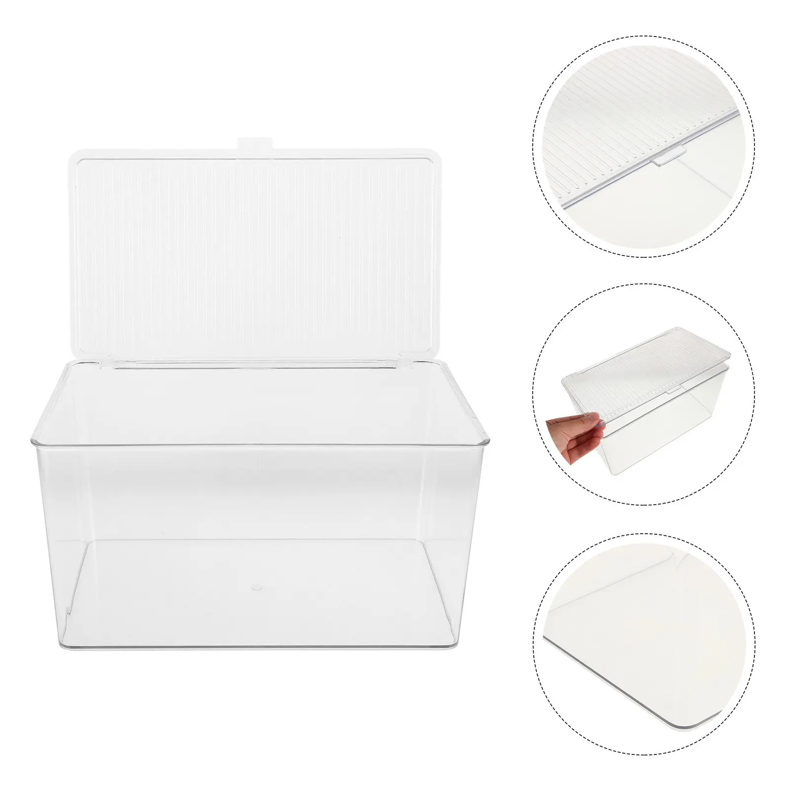 

Clear Acrylic Badge Display Case Large Capacity Organizer Box Transparent Storage Organizer for Pins Anime Items Home Office