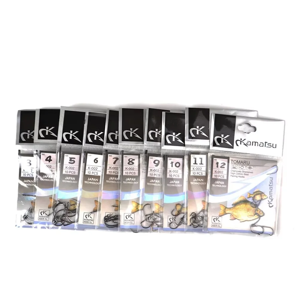 NGB 50PCS TOMARU Fishing Hook With Ring 3#-12# High Carbon Steel Barbed Hook Carp Fishhook Feeder Accessories