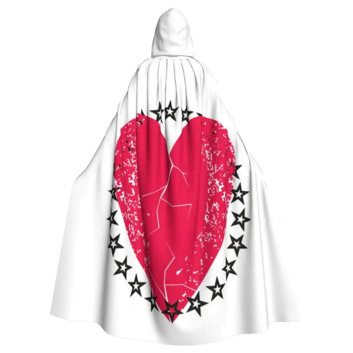 Heart With A Stars Circle Hooded Coat Halloween Cosplay Costume Vampire Devil Wizard Cape Gown Party