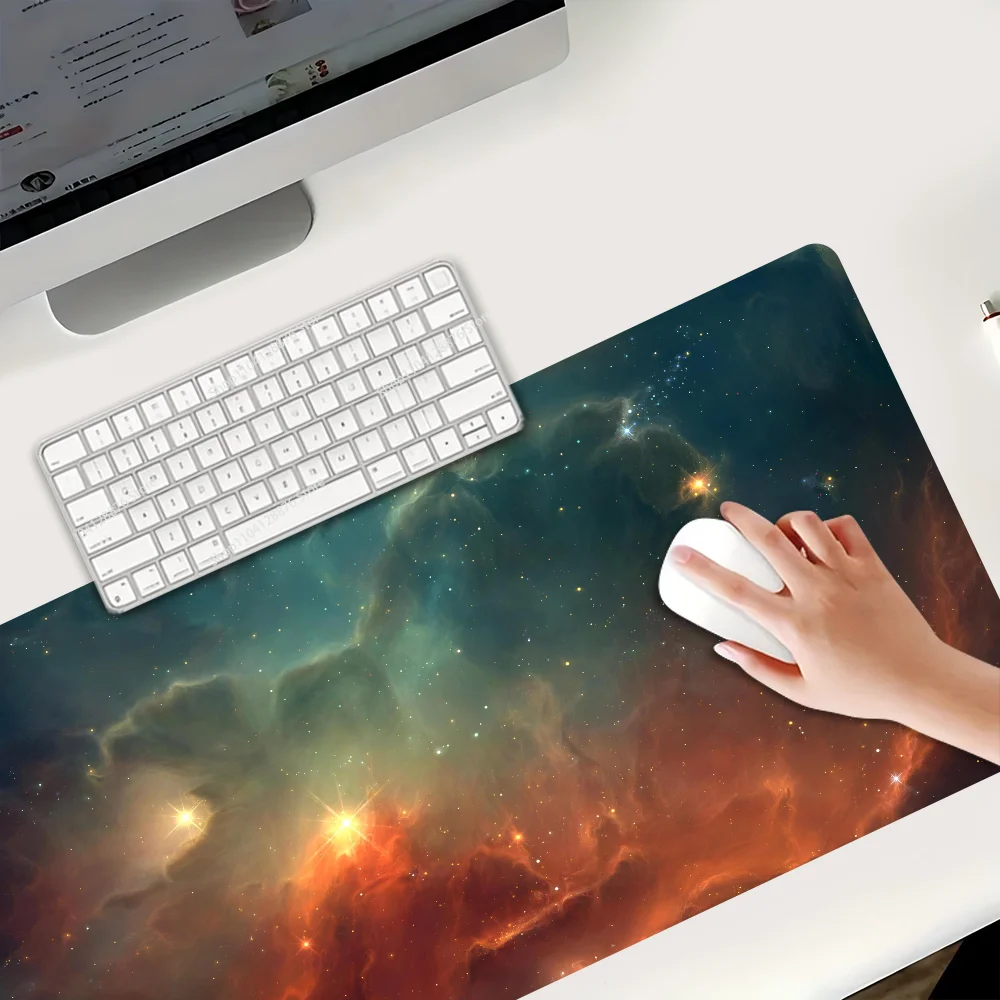 1pc Hot Space Paintings Galaxy Non-slip Mouse Pad Suitable For Office Computers Laptops E-sports Game Desk Mats XXL Keyboard