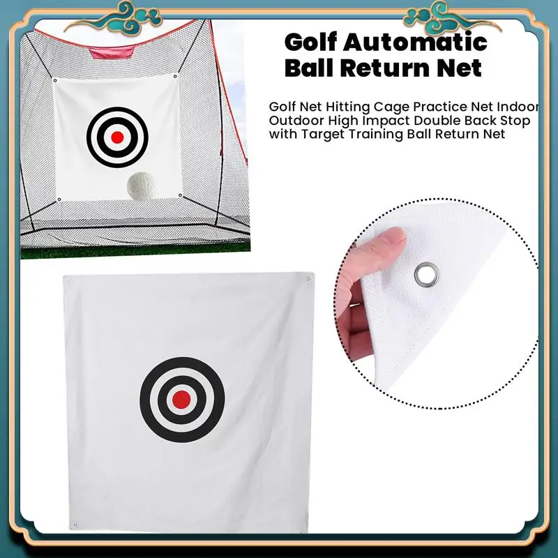 

Latest Golf Net Hitting Cage Practice Net Indoor Outdoor High Impact Double Back Stop With Target Training Ball Return Net