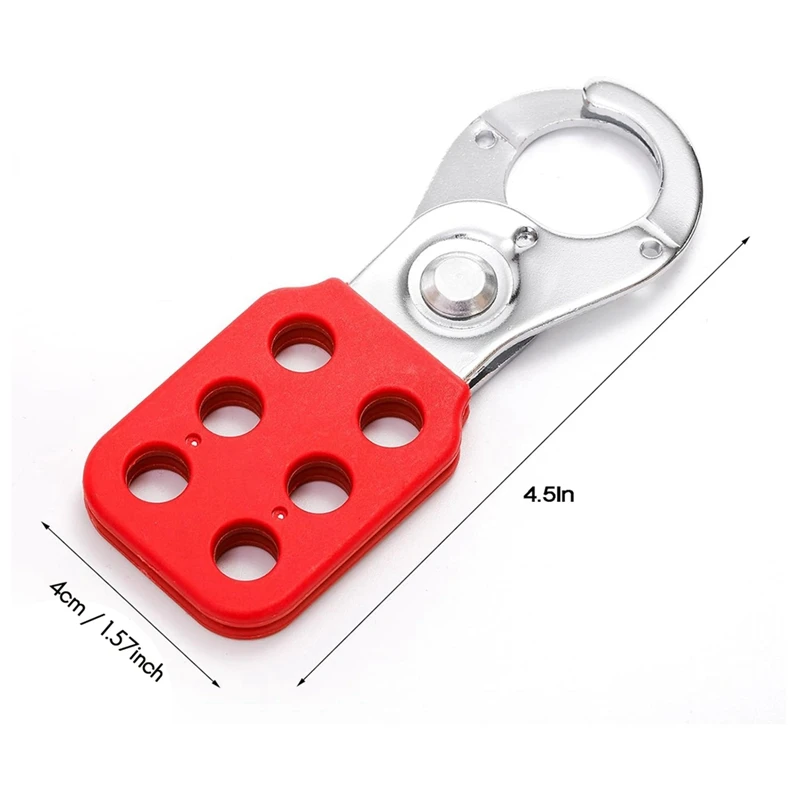 AB15-8 Pack Lock Out Tag Out Hasp,Tamper-Proof Lockout Padlock Hasp, 1 Inch Jaw Diameter Lockout Hasp With 6 Holes Interlock