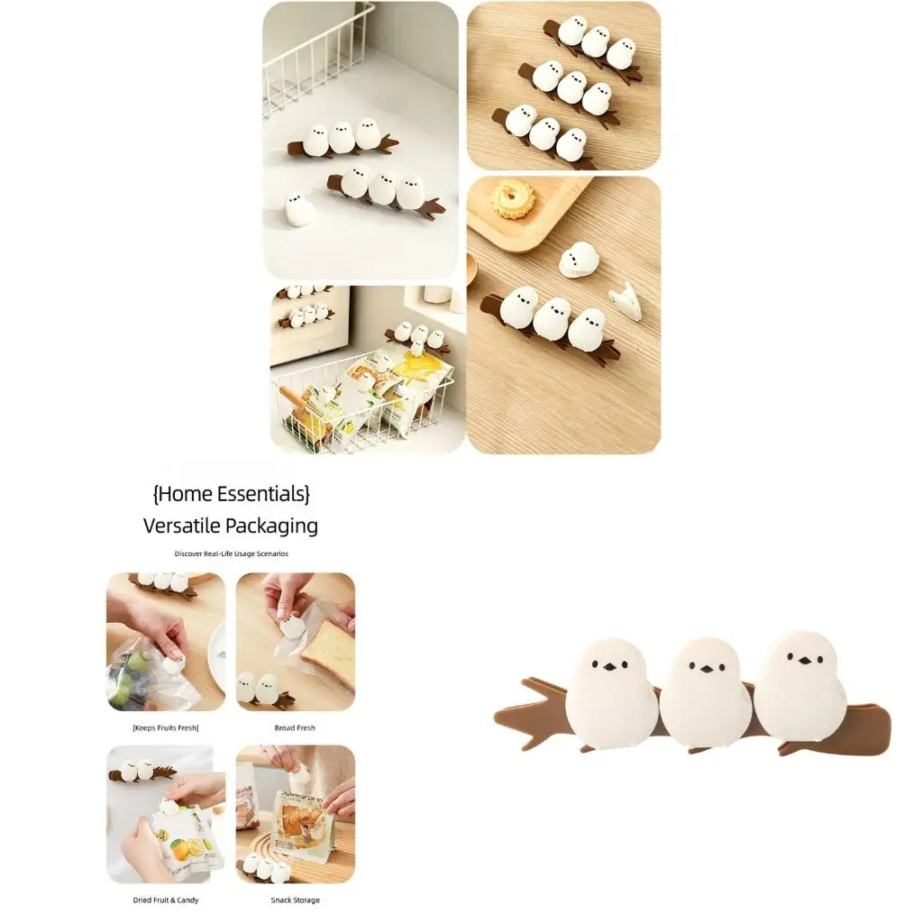 Decorative Bird Shaped Bag Fastener Decorative Fridge Magnets For Modern Homes Refrigerator Decoration