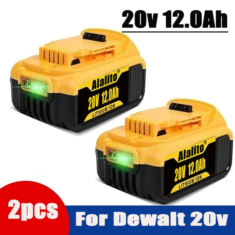 

For Dewalt battery 20V 12.0Ah for DCB200 Battery MAX Lithium DCB184 DCB206 DCB182 DCB180 DCB181 DCB182 DCB201 DCB206