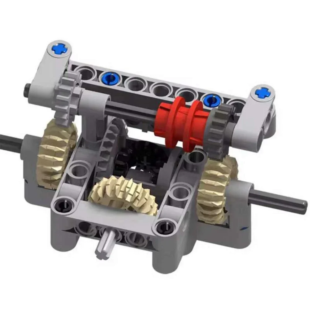 Blocs de construction de verrouillage différentiel central MOC, pièces de voiture différentielle de verrouillage pour véhicules à quatre roues motrices, modèle Puzzle, jouets