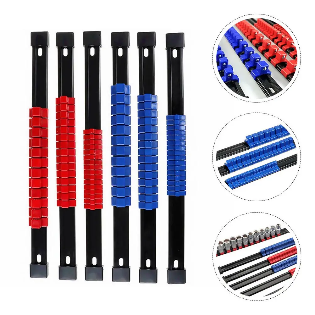 

6Pcs Multifunction Socket Organizer Sliding Mount Storage Rail Rack for Metric Shallow Deep Sockets Durable Socket Holder
