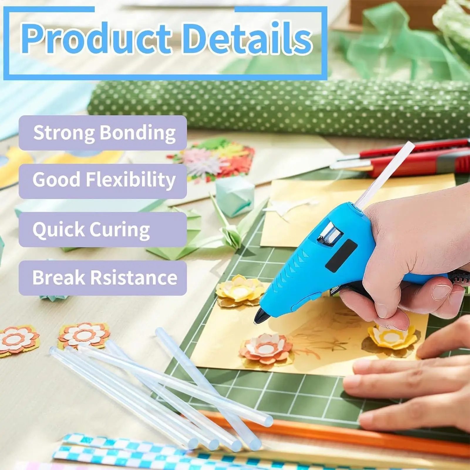 Clear Hot Glue Sticks 90-pieces Glue Sticks For Bonding Hot Melt Transparent Adhesion Bars For Crafting Projects Jewelry Making