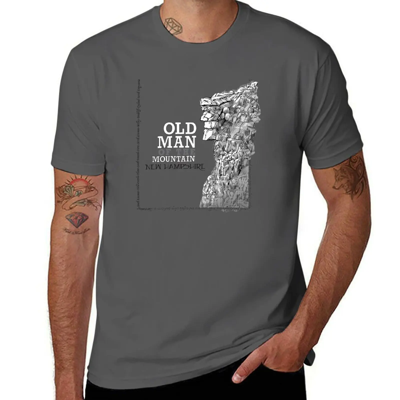 Old Man of the Mountain New Hampshire icon T-Shirt cotton t shirt man anime t shirts oversize t shirt man luxury T-Shirt