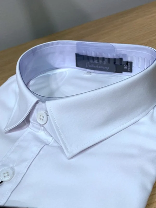 

Lightweight Breathable Men's ort Sve irt Elastic Casual Busin Cotton Modal Polyester Blend Summer Commute irt