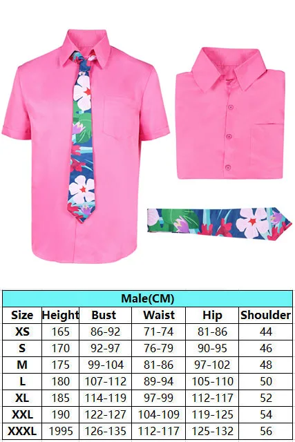 فستان بتصميم حالم نيك كوسبلاي وايلد وردي قميص ربطة عنق زي للرجال الكبار تمويه القماش قمصان ربطة العنق بدلة حفلات الهالوين كرنفال #6