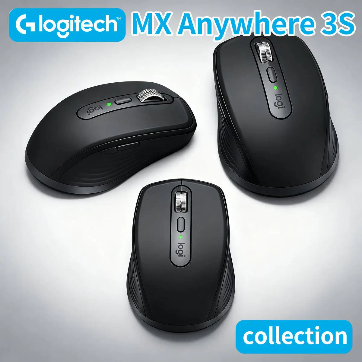 

MX Anywhere 3S Wireless Mouse – Logitech Flow, 6 Customizable Buttons, Silent Clicks, USB-C Charging