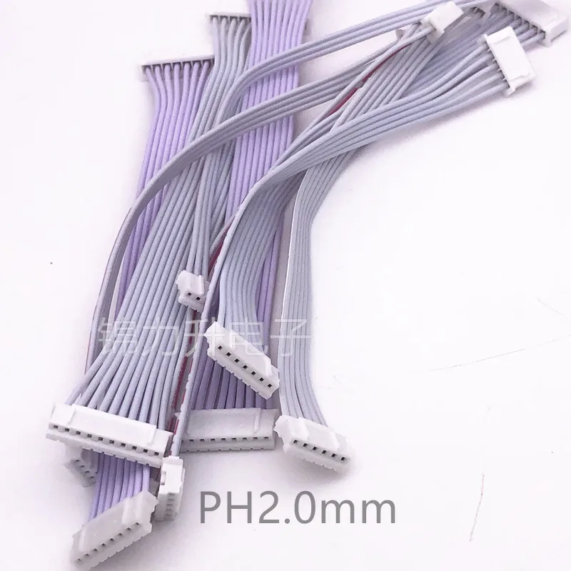 10Pcs XH2.54mm to PH2.0mm Pitch Red and White Cable Terminal Wire Adapter 2P3P4P56P7P8P9P10Pin 150mm 300mm